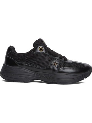 Tommy Hilfiger Siyah Kadın Sneaker Modern Runner Shıny Leather