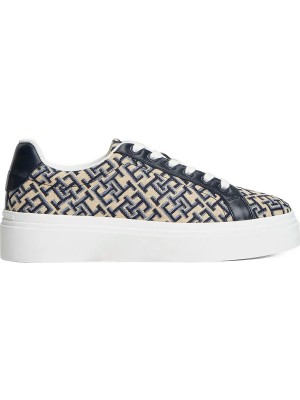 Tommy Hilfiger Lacivert Kadın Sneaker Th Chıc Platform Monogram