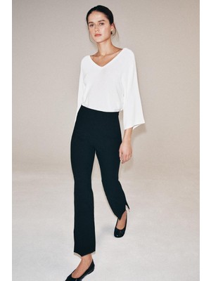 Allbucks Zara, Zw Collection Yüksek Bel Kumaş Crop Pantolon ABZRA00070