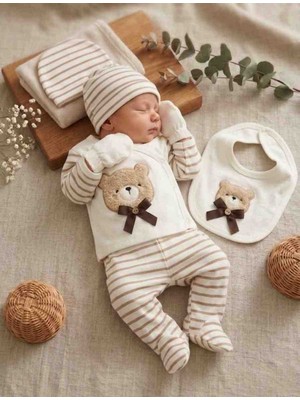 Baby Zuhu % 100 Pamuk Kutulu Yenidoğan Hastane Çıkışı 5'li Set