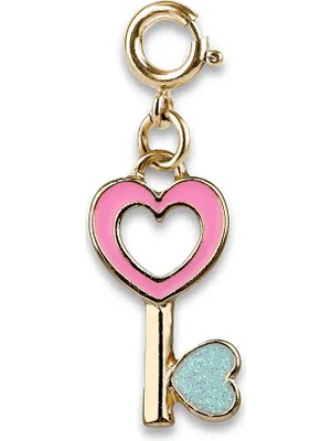 Charm It Gold Heart Key CT02-45