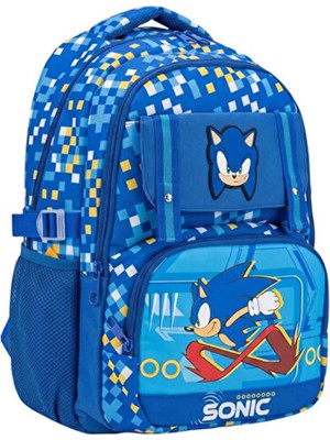 Sonic Mavi Erkek Çocuk Sırt Çantası 3586-SONIC Okul Çantası