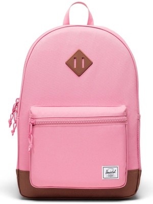 Hesrchel Heritage™ Genç | Su Itici Kumaş Sırt Çantası, 14" Laptop Uyumlu, 26 L Pembe - Kahverengi