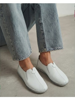 Kadın Rahat Kalıp Silikon Taban Loafer Ayakkabı