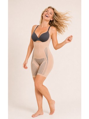 Tam Body Korse Göğüs Altı Kopçalı Ince Görünüm Karın Sıkılaştırıcı Basen Şekillendirici
