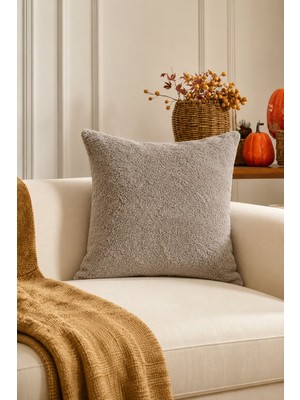 Elart Henna Düz Kırlent Kılıfı 43X43 cm Vizon