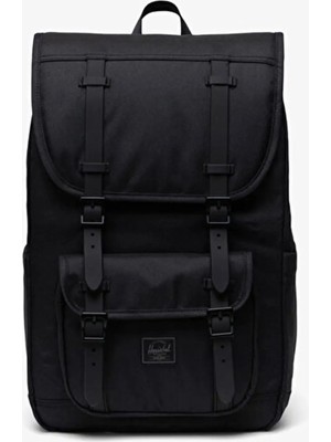 Hesrchel Little America Orta Boy | Su Itici Kumaş Sırt Çantası, 16" Laptop Uyumlu, 21 L Siyah Tonal