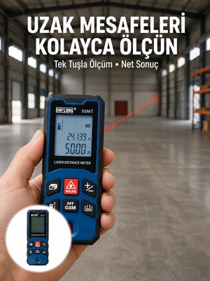Akıllı Bayi Profesyonel Lazer Metre Hassas Ölçüm ve Dijital Ekran Yeni Nesil