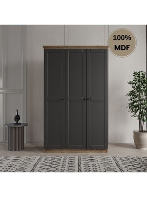 Comiet Dali 3 Kapılı Mdf Country Gardırop