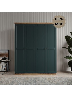 Comiet Dali 4 Kapılı Mdf Country Gardırop