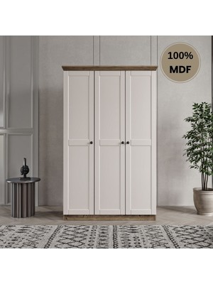 Comiet Dali 3 Kapılı Mdf Country Gardırop
