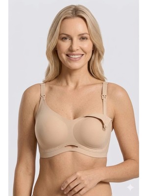 Pierre Cardin 6119 Premium Comfort Kaplı Emzirme Sütyeni – Toparlayıcı, Dikişsiz, Iz Yapmaz, Ayarlanabilir Askılı