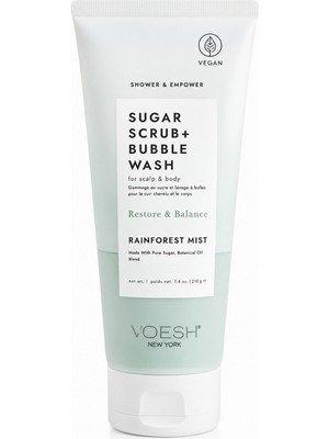 Voesh Baş Derisi ve Vücut Için Köpüren Scrub - Raınforest Mıst (Yağmur Ormanı)