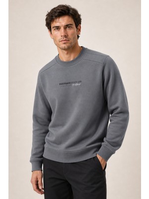 Redline Takes Bisiklet Yaka Kışlık Regular Fit Sweatshirt Antrasit
