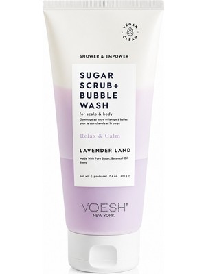 Voesh Baş Derisi ve Vücut Için Köpüren Scrub - Lavender Land (Lavanta)