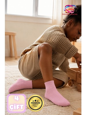 Golden Socks Çocuk Bambu Dikişsiz Soket Çorap – Kız & Erkek – 5, 7, 9, 11 Yaş