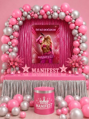 snowparty Manifest Dekor Perdeli Masa Etekli Poster Doğum Günü Parti Malzemeleri Süsleri Seti Lidya