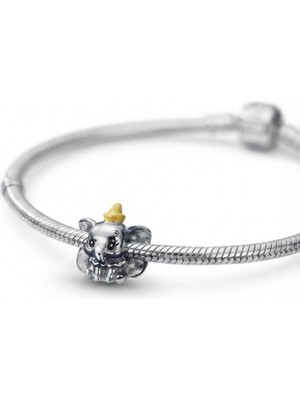 Kadın Dumbo Karakteri Model Gümüş Charm