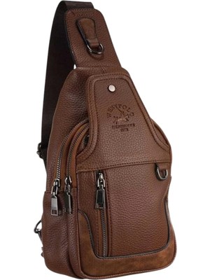 Unisex Su Geçirmez Spor Çapraz Ayarlanabilir Askılı Içi Astarlı El Göğüs ve Omuz Çantası 5 Bölmeli
