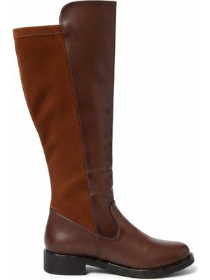 Dgn 615-22K Kadin Fermuarli Knee High Çizme