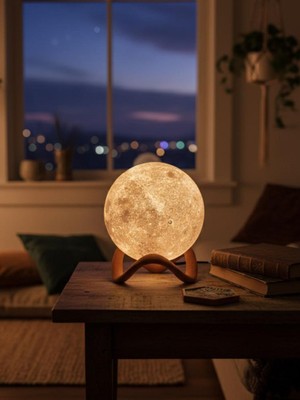 Mcy Dekor Ay Lambası (Moon Lamp) - Dekoratif Masa ve Gece Lambası