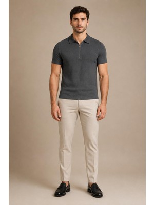 Alexander Gardi Polo Yaka Fermuarlı T-shirt
