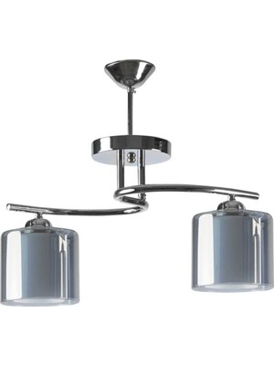 Fuji Modern Çiftcam Salon - Mutfak - Yatak Odası 2 Li Avize