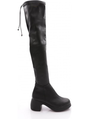 Dgn 2100 Kadin Strech Knee High Topuklu Çizme