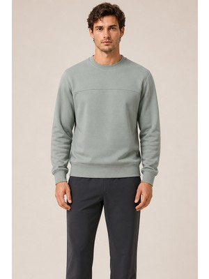 Redline Steni Yeni Sezon Erkek Regular Fit Kışlık Bisiklet Yaka Sweatshirt Mint