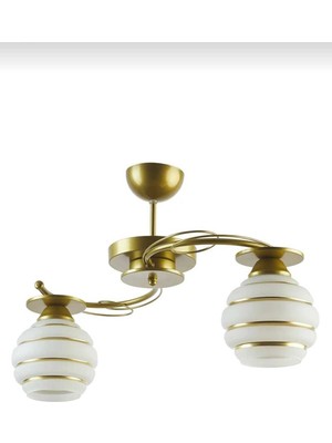 Eskitme Gold Boyalı 2'li Avize