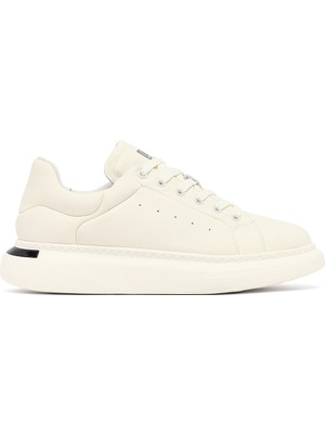 Derimod Erkek Beyaz Bağcıklı Kalın Tabanlı Deri Sneaker WM680004DV