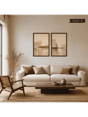Akıllı Kağıt Statik Tutunma Özellikli Tablo - Poster Modern (Model- 47)