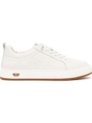 Derimod Erkek Beyaz Bağcıklı Deri Sneaker WM680050DV