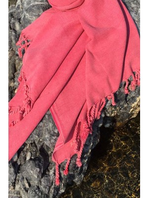 Denizli Concept Taşlanmış Peştamal Pembe