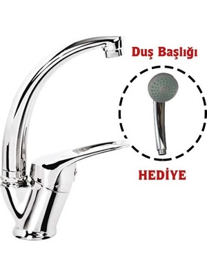 Mix Kuğu Banyo Batarya + Duş Başlığı Hediyeli ( Lisinya )