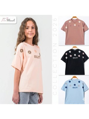 Peri Masalı Kız Çocuk Tişört 11 Yaş - Kahverengi