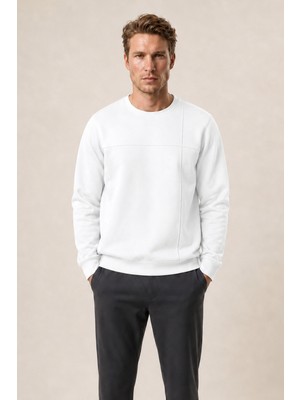 Redline Benko Regular Fit Kışlık Sweatshirt Yeni Sezon Beyaz