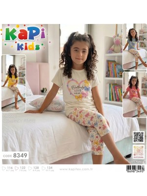 Kapi Kids Fiyonk Desenli Kız Çocuk Pijama Takımı 11-12 Yaş