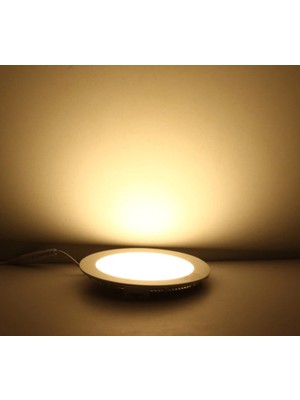 Cata 9 Watt Panel LED Armatür Sıva Altı Yuvarlak Ct 5146 Günışığı Sarı Işık 3200K Alüminyum Kasa