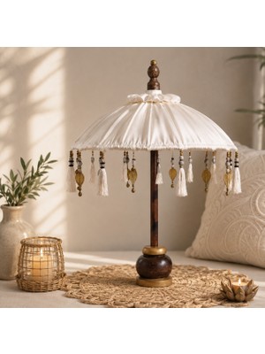 Missidea El Yapımı 65X45 cm Masaüstü Dekoratif Bali Şemsiyesi