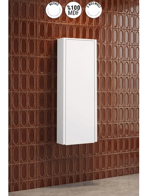 St. Morritz 70*25 cm Çok Amaçlı Dolap Komple Beyaz