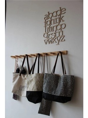 St. Morritz Ahşap Modern Duvar Askılık 80CM