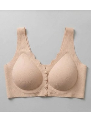Best Bra Layza Önden Düğmeli Kalın Askılı ve Çıkartılabilir Pedli Iz Yapmayan Lazer Kesim Balensiz Sütyen