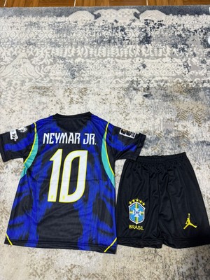 Brezilya Neymar Jr. 10 Çocuk Futbol Forması Mavi