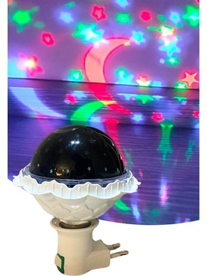 St. Morritz ® Kristal Gökyüzü Modlu Yıldızlı Hareketli 360 Derece Dönen Kristal LED Ampül