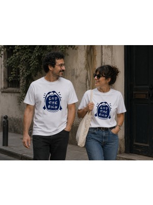 Leftist Eat The Rıch Baskılı Unisex Regular Tişört | Leftıst