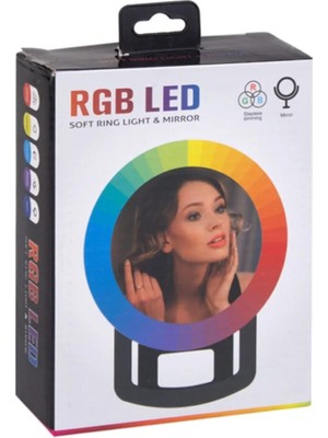 St. Morritz Telefona Takılabilen Rgb Ledli LED Selfie Işığı Lambası Youtuber Işığı Aynalı 2146