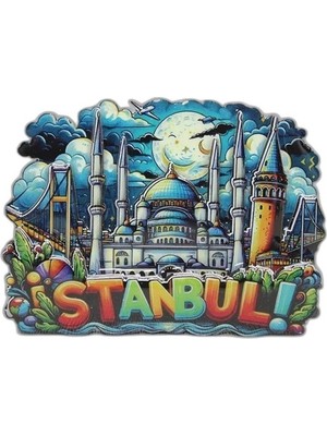 Zamerya Ahşap Istanbul Temalı Magnet ALK4597