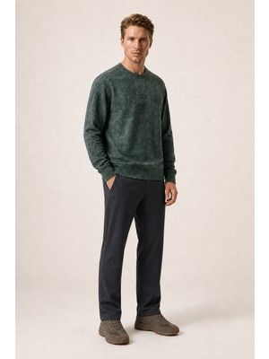 Redline Rummi Desenli Kışlık Yeni Sezon Erkek Regular Fit Sweatshirt Haki