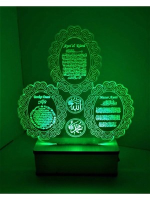 St. Morritz 3D LED Gece Lambası Sevgiliye Hediye Masa Lambası Dualı